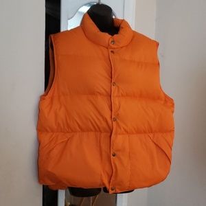 Vintage men LL Bean orange down vest